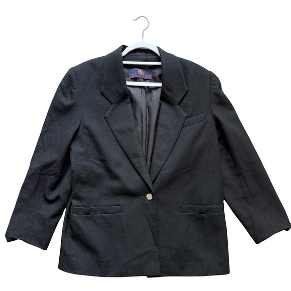 Al Jean Elegant Black Women's Blazer Size M L Office Work Preppy Business - Picture 15 of 16